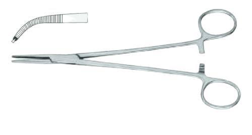 Затискач кровозупинний Адсона, вертикально-зігнутий, 185 мм, 1/2 зуба Bio Tules Impex BTS-9-174.1